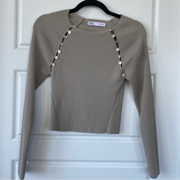 ZARA | Ribbed long sleeve - Picture 5 of 9